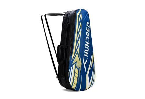 hundred Sporttasche Urban Pod Badminton Schwarz Blau - Vielseitige Sporttasche mit 3 Fächern, Schuhfach und ergonomischem Sling. Ideal für Badminton und Freizeitaktivitäten, bietet Platz für alles Wichtige und überzeugt durch robustes Polyester.