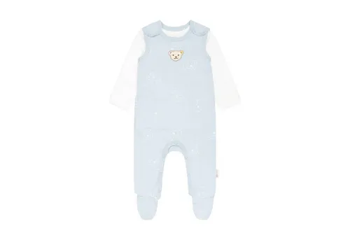Steiff Unisex Baby Set Strampler mit Fuss + T-Shirt Langarm von Steiff
