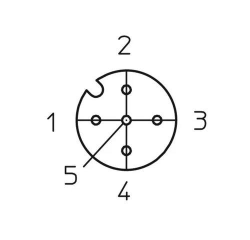 Lutronic 1074 Sensor-/Aktor-Steckverbinder, konfektioniert M12 Kupplung, gewinkelt 2.00m Polzahl Sensoren: 5 1St.