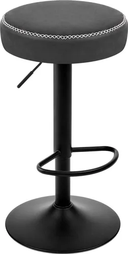 EUGAD Barhocker drehbar, höhenverstellbar, Metall, Kunstleder, Anthrazit