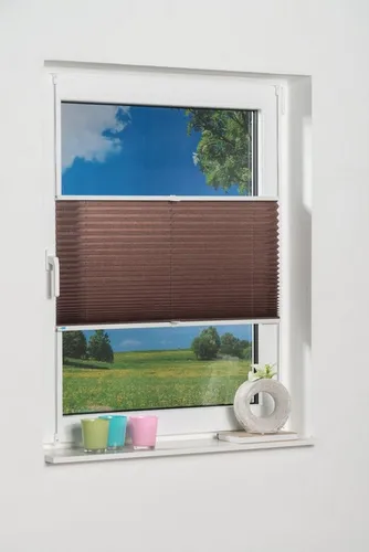 Produktbild K-HOME Plissee Klemmfix Pisa, Lichtschutz, ohne Bohren, verspannt, Klemmfix, Crushed-Optik