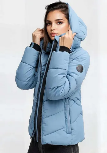 Marikoo Winterjacke Sahnemausii mit abnehmbarer Kapuze und hohem Kragen