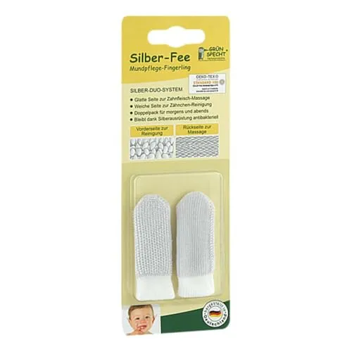 MUNDPFLEGE FINGERLING Silber-Fee weiß 2 St