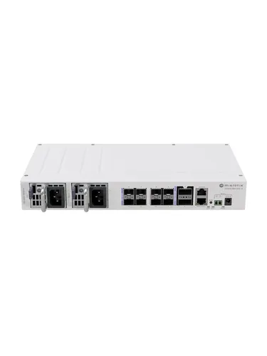 MikroTik CRS510-8XS-2XQ-IN 10-Port Switch - Switch, 8 x 25G SFP28 und 2 x 100G QSFP28 für ultraschnelle Netzwerkverbindungen, ideal für Rechenzentren und anspruchsvolle Anwendungen.
