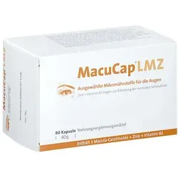 Macucap Lmz Kapseln - 40 g für die Augengesundheit - Nahrungsergänzungsmittel mit 3 Macula-Carotinoiden, Zink und Vitamin B12. Unterstützt die Erhaltung normaler Sehkraft - nur 1 Kapsel täglich.