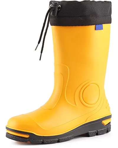 Ladeheid Kinder Gummistiefel LARB014 (Gelb, 25) - Gummistiefel für Kinder, wasserdicht mit antibakteriellen Silberionen und bequemer, herausnehmbarer Einlage - ideal für Regentage und Outdoor-Abenteuer.