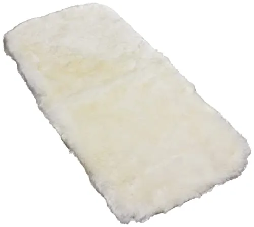 Heitmann Felle Babylammfell Einlage - echtes Lammfell für Kinderwagen - Hochwertige Kinderwagen-Sitzauflage aus 100% Lammfell, ideal für mehr Komfort und Wärme, waschbar bei 30°C, Farbe: naturweiß.
