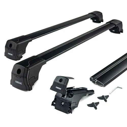 Dachträger für Audi Q5 2008-2016 - Aluminium Schwarz - Dachträger & Querstangen, abnehmbar mit Anti-Diebstahlschloss, ideal für sicheres Transportieren von Gepäck bis 75 kg.