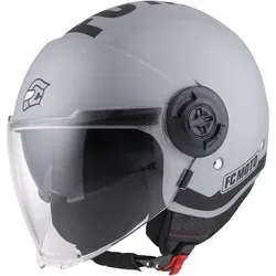 FC-Moto Ralgo Jethelm, schwarz-grau, Größe XS - Robuster Jethelm aus hochimpactbeständigem Polymer mit sicherem Ratschenverschluss. Ideal für stilbewusste Fahrer, die Wert auf Komfort und Sicherheit legen.