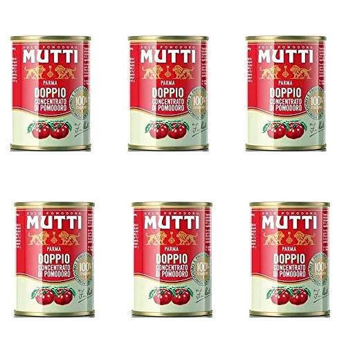 6x Mutti doppio concentrato Tomatenpaste Tomaten sauce 100% Italienisch 140g