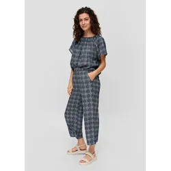 s.Oliver Culotte Hose Culotte aus Viskose mit Elastikbund und Musterstruktur