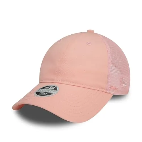 New Era Pink Basic Womens Trucker 9Twenty Strapback Cap - Baseball Caps für Damen mit unstrukturierter Krone und gebogenem Visier, ideal für einen lässigen Look und perfekten Tragekomfort.
