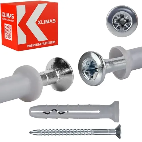 50x Qualitäts Rahmendübel / Nageldübel 10x160 mm mit verzinkter Kreuz Stahl Nagelschraube aus namhafter europäischer Produktion - keine China Billigproduktion