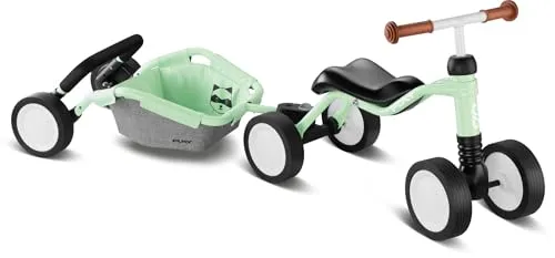 PUKY WUTSCH TRAILY Bundle - Sicheres Laufrad für Kleinkinder - Kinderfahrzeuge: Ideal für Kinder ab 1,5 Jahren, fördert den Gleichgewichtssinn und bietet dank Pendelachse und Sicherheitslenkergriffen höchste Stabilität und Schutz.