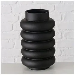 Boltze Vase ''Ribbo'' in Schwarz - (H)25 x Ø 15 cm