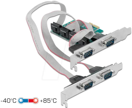 DELOCK 90410 - 4 Port RS 232, seriell, PCIe Karte