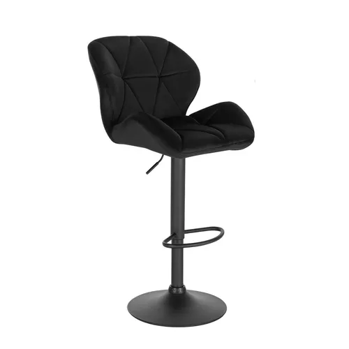 1x Barhocker Barstuhl Bistrohocker Höhe verstellbar Samt BH139sz-1