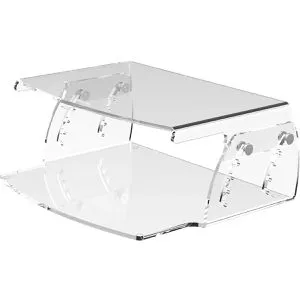 Dataflex Addit Monitor Riser - Verstellbarer Monitorständer aus langlebigem Acryl, ergonomisch und platzsparend für maximalen Komfort