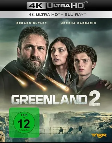 Vorbestellung: Greenland 2 (Gerard Butler) - 4K Ultra HD Blu-ray - Erleben Sie den spannenden Film 'Greenland 2' in atemberaubender 4K Ultra HD-Qualität. FSK ab 12 freigegeben, mit englischem und deutschem Ton. Ideal für Filmfans und Sammler!