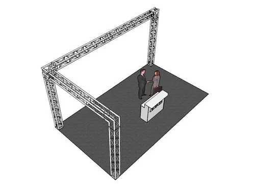 ALUTRUSS Traversenset QUADLOCK 6082 L-Form 7x4x3,5m - Vielseitiges ALUTRUSS Traversenset QUADLOCK 6082 in L-Form für stabile Konstruktionen. Ideal für Theater, Messen und Clubs. Hohe Belastbarkeit dank hochwertiger Aluminiumrohre.