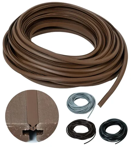 Meter Zuschnitt Fugenband für Terrassendielen Fugendichtung 7-10 mm Hellbraun 1