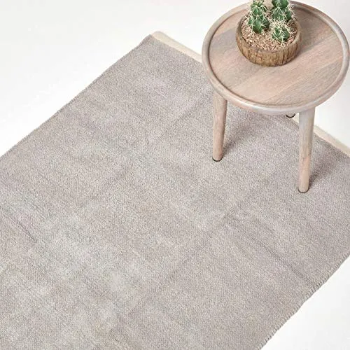 Produktbild Homescapes waschbarer Chenille Teppich 90 x 150 cm in grau