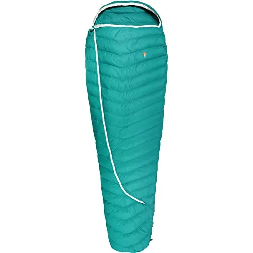 Grüezi Bag Biopod DownWool Extreme Light Women - Daunen- & Wollschlafsack - Wollschlafsack für Damen, kombiniert perfekte Isolation aus 70% Daune und 30% Wolle für optimales Schlafklima und geringes Packvolumen, ideal für Sommer-Trekking und Camping.