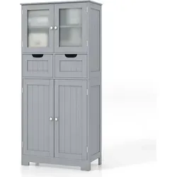COSTWAY Badschrank mit 2 Schubladen und 4 Türen