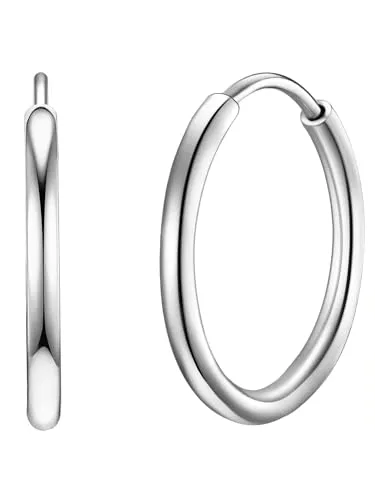 Rafaela Donata Damen-Creolen 20mm aus 925 Sterling Silber - Ohrringe für Damen - Klassische, anlaufgeschützte Creolen aus hochwertigem Sterling Silber, ideal für jeden Anlass und perfekt kombinierbar.
