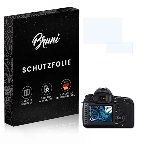 Bruni Schutzfolie kompatibel mit Canon EOS 5DS Folie, glasklare Displayschutzfolie (2er Set)