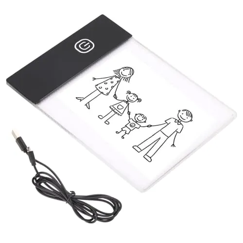 A6 Leuchttafel, Skizzen-Set, Mallampe, sehr dünn, Helligkeit verstellbar, Comic-Zeichnungshilfen, Augenschutz