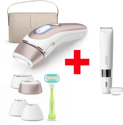 Braun IPL-Haarentferner Smart Skin i·expert PL7387 mit 4 Aufsätzen - Erleben Sie die innovative Haarentfernung zu Hause mit dem Braun IPL-Haarentferner, der sich an Ihren Hautton anpasst. Inklusive Venus Rasierer und praktischer Aufbewahrungstasche.