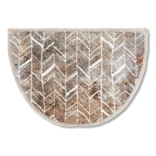ASTRA Fußmatte Pure&Soft 018, halbrund, waschbar und rutschfest - Fußmatten - Nachhaltige Sauberlaufmatte mit weicher, schadstoffgeprüfter Oberfläche, 100% recycelbar und ideal für alle Wohnbereiche.