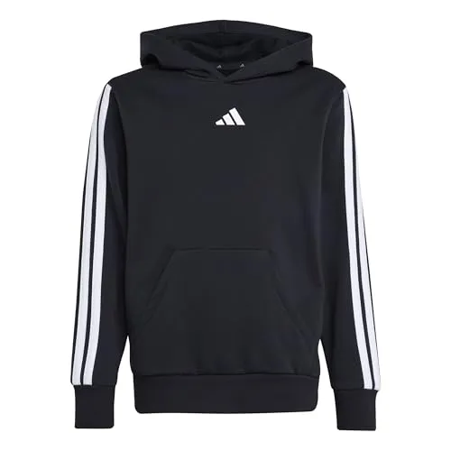 adidas Sportswear Kapuzensweatshirt J 3S FL HD 225 schwarz - Kinder-Sweater aus 71% Baumwolle und 29% Polyester, ideal für sportliche Aktivitäten und bequem im Alltag.
