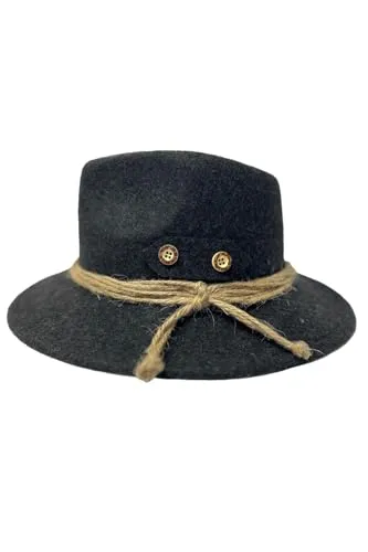 Edelnice Trachtenmode Jägerhut aus 100% Wolle mit echter Feder - Eleganter Trachtenhut für Herren, aus 100% feinster Wolle, schmutzabweisend und atmungsaktiv. Ideal für Oktoberfest und traditionelle Anlässe, in verschiedenen Farben erhältlich.
