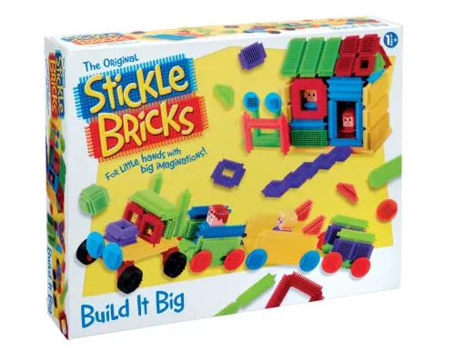 Stickle Bricks großer Baukasten, 100 Teile - Gartenmöbel & Zubehör – Fördern Sie Kreativität und Feinmotorik mit 100 robusten Bausteinen, ideal für Kinder ab 3 Jahren, in praktischer Aufbewahrungsbox.