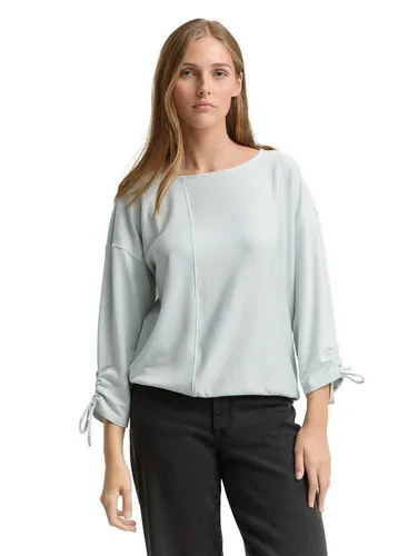 TOM TAILOR Denim 3/4-Arm-Shirt in feiner Rippoptik