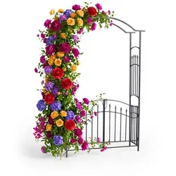 Rosenbogen Metallbogen für den Garten – stilvoll und robust - Eleganter Metallbogen mit einer Höhe von 216 cm, ideal für Rankpflanzen. Perfekt für die Verschönerung Ihres Gartens. Mit geprüfter Qualität und einer Herstellergarantie von 1 Jahr.