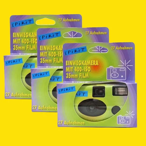 3X 1A PHOTO PORST Einwegkamera Edition Spirit von TOP SHOT