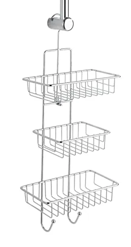 Produktbild WENKO Duschcaddy Milano mit 3 Ablagen und 2 Haken