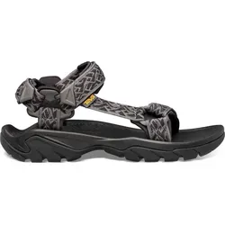 Teva Herren Terra Fi 5 Universal Sandalen, Schwarz (Wavy Trail Black Wtbc) - 45.5 EU - Wanderschuhe mit robustem Design und verstellbaren Riemen für optimalen Halt und Komfort auf jeder Wanderung.