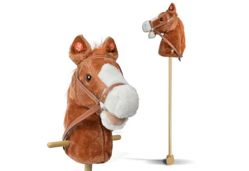 Pink Papaya Steckenpferd Steckenpferd, Hobby Horse mit Sounds, inkl. Halfter, mit Rollen