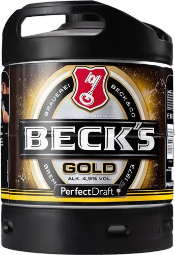 Becks Gold Bier 1x 6 l Fass für Perfect Draft Bierzapfanlage