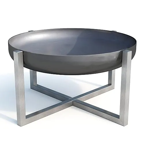 Svenskav Feuerschale Cross 79cm - Edelstahl Design für Garten & Terrasse - Grillschale 79cm für stilvolle Abende im Freien, robust und vielseitig einsetzbar zum Grillen oder Lagerfeuer.