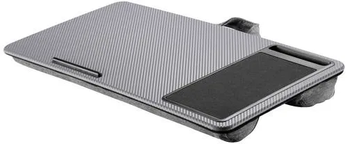 Digitus Laptopkissen DA-90441, grau für 13-17 Zoll - Zubehör für Notebooks mit ergonomischer Arbeitsfläche. Integrierter Smartphone-Stand und Mauspad, ideal für mobiles Arbeiten. Praktischer Tragegriff für einfache Mobilität.