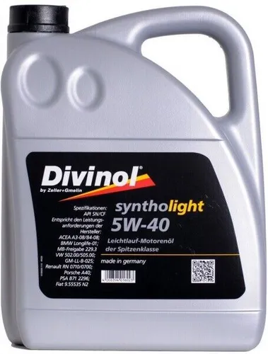 Divinol 49520 Syntholight 5W-40 Motoröl 1x5 Liter Öl