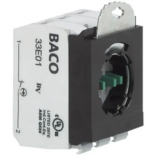 BACO 333E20 Kontaktelement mit Befestigungsadapter 2 Schließer tastend 600 V 1