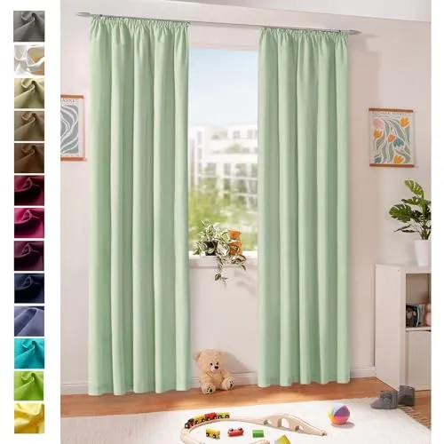 heimtexland ® Dekoschal Baumwolle Uni Blickdicht in türkis von Heimtexland