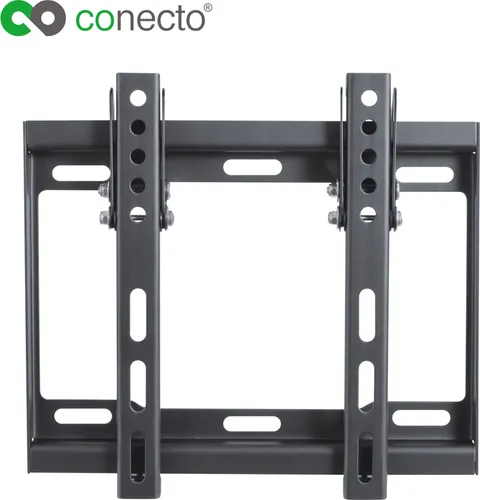 conecto CC50261 Wandhalterung für TV Geräte mit 58-107 cm (23-42 Zoll), neigbar: -14° bis 0°, Wandabstand: 25mm, Traglast: max. 35,0kg, VESA 200x200, schwarz