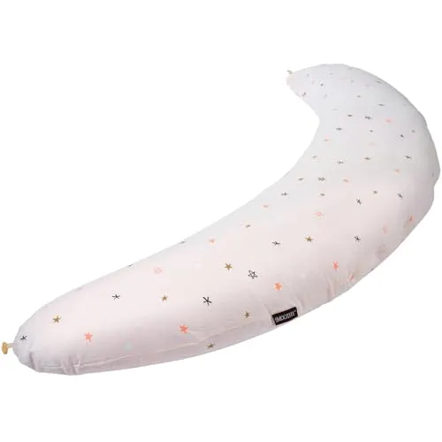 SMOOTHY® Stillkissen Schwangerschaftskissen XXL Premium Seitenschläfer-Kissen; Baumwoll-Bezug Schlafkissen & Lagerungs-Kissen für Mutter (Pink, Nur Bezug)